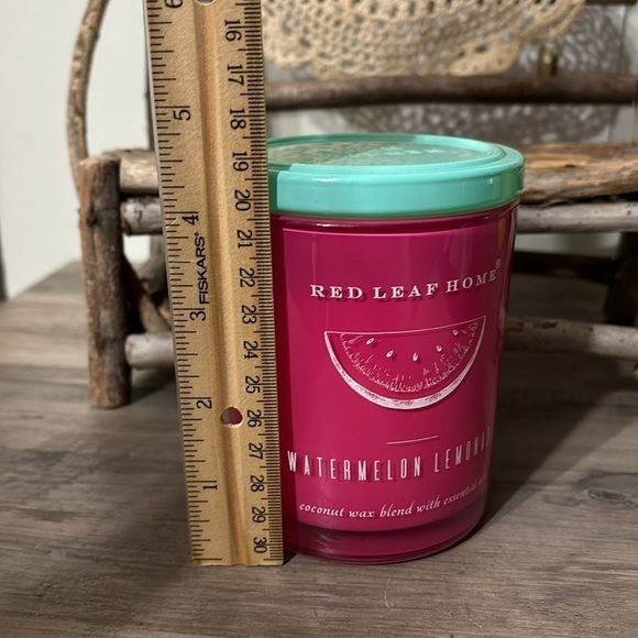 NWOT RED LEAF HOME WATERMELON LEMONADE 11 OZ JAR CANDLE - Picture 9 of 10